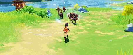 Xiangling Guoba Attack talent animation